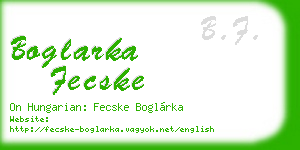 boglarka fecske business card